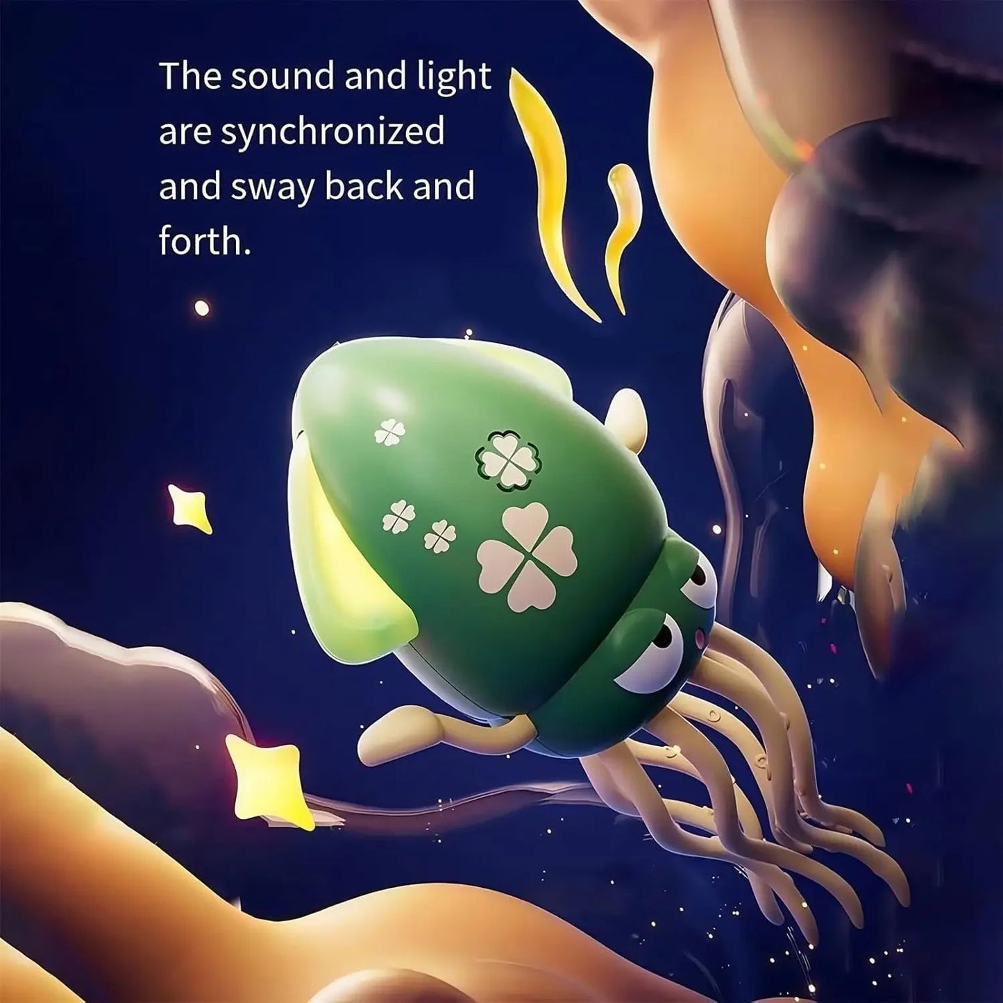 Dancing octopus with anti obstacle sensor