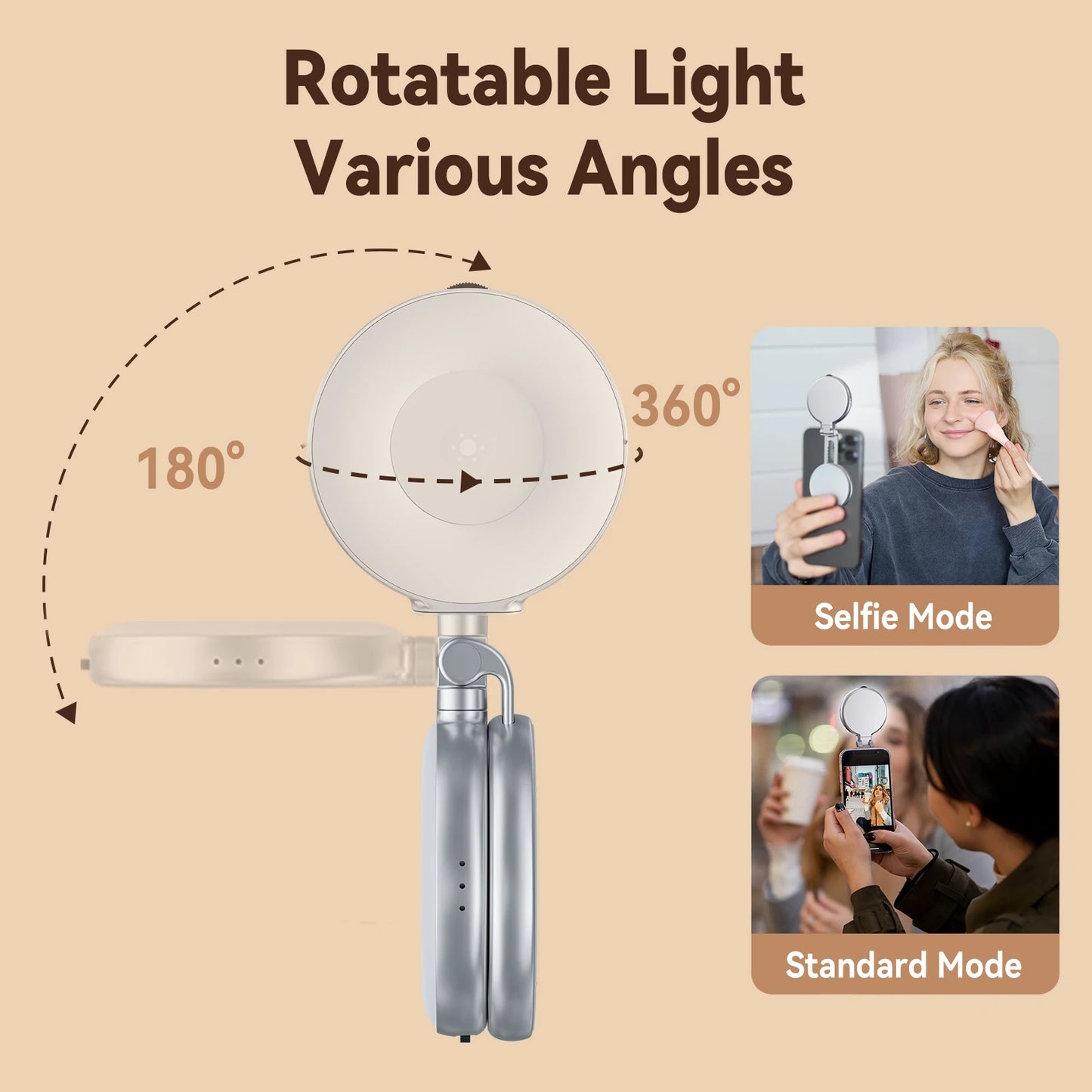 Magnetic selfie light