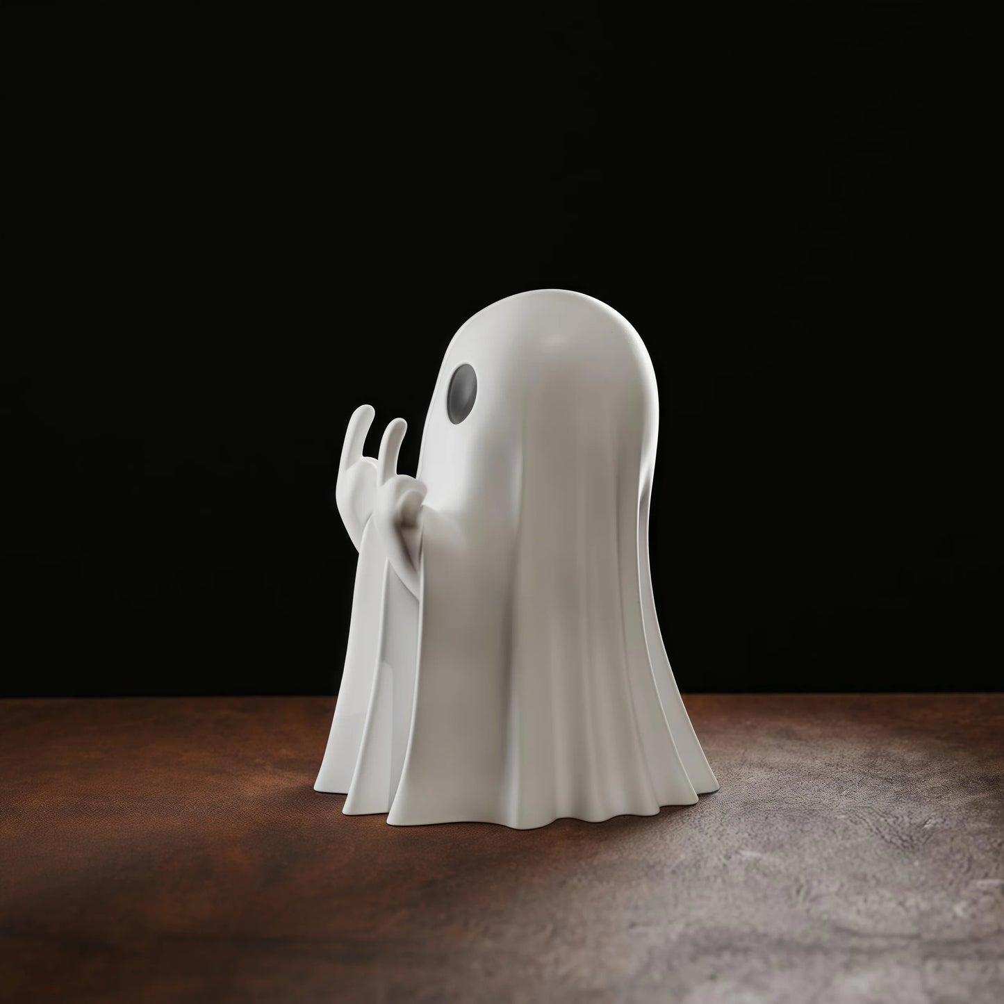 Cute Middle Finger Ghost Statue