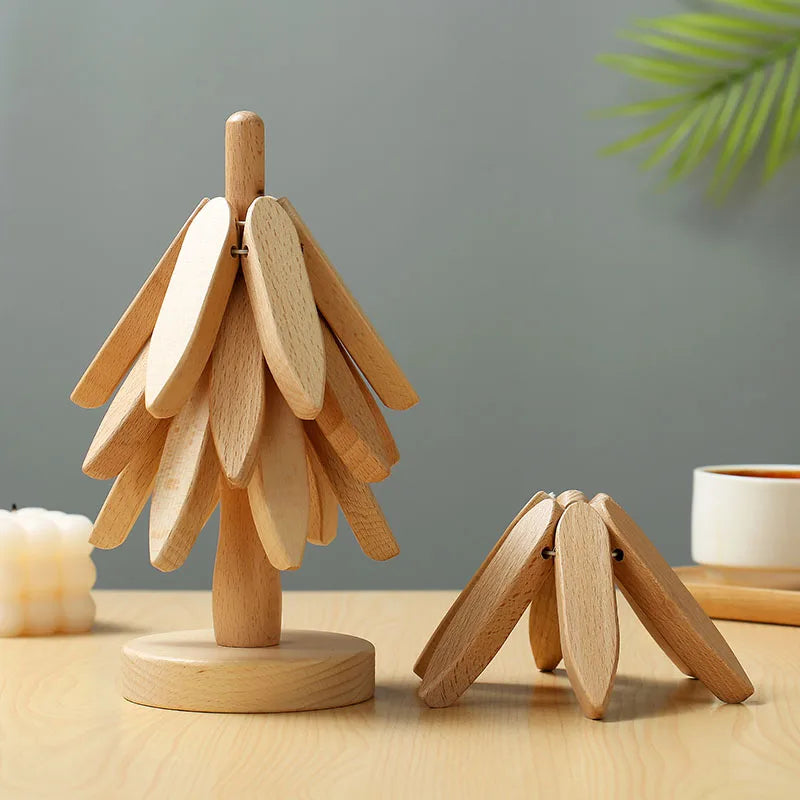 Tree Design Stand Wooden Trivets