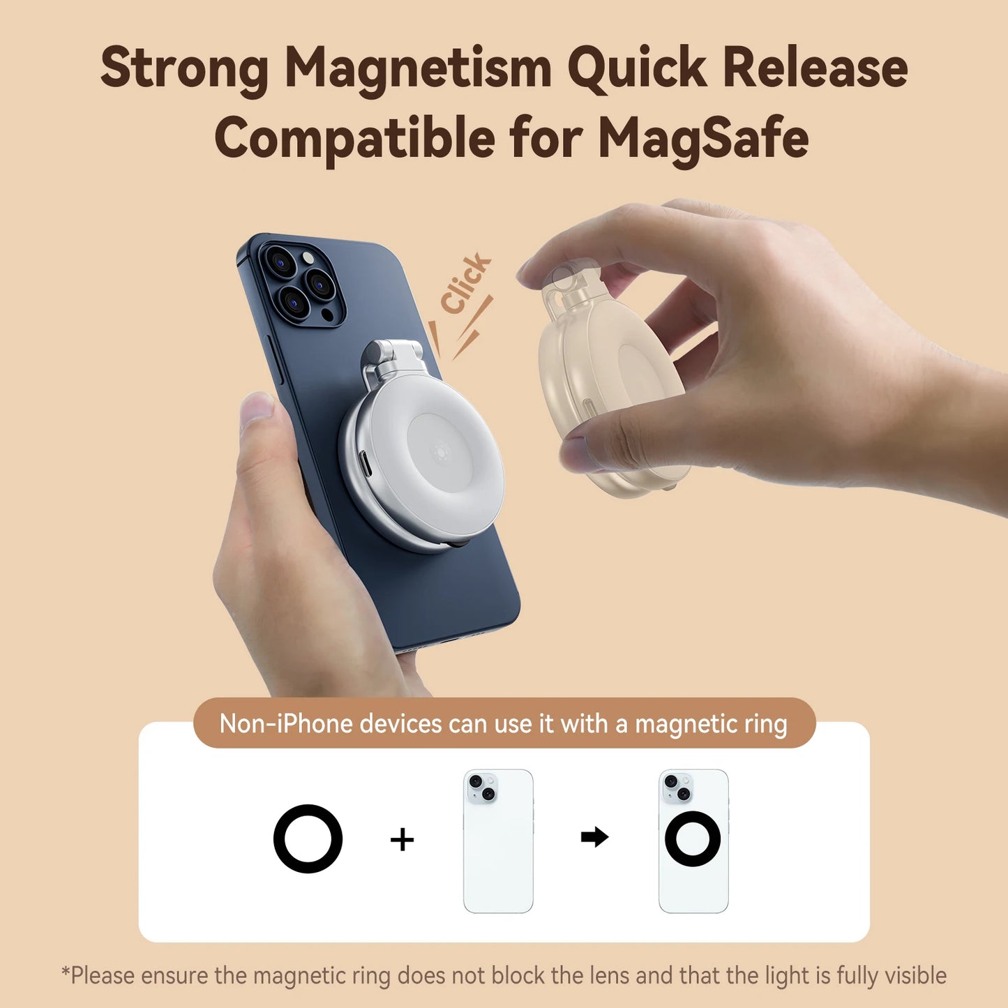 Magnetic selfie light