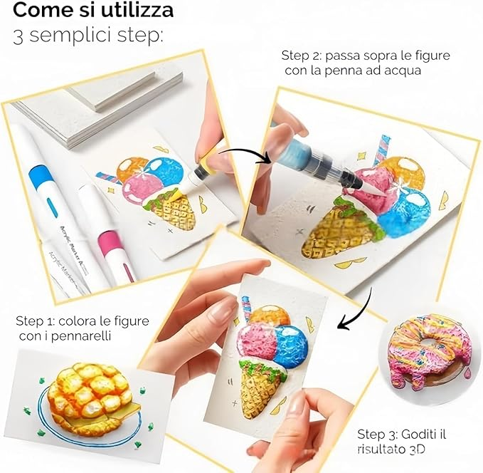 Magic 3D Foam Texture Painting Kit 🎨✨-😃 Great Summer Activity Idea!