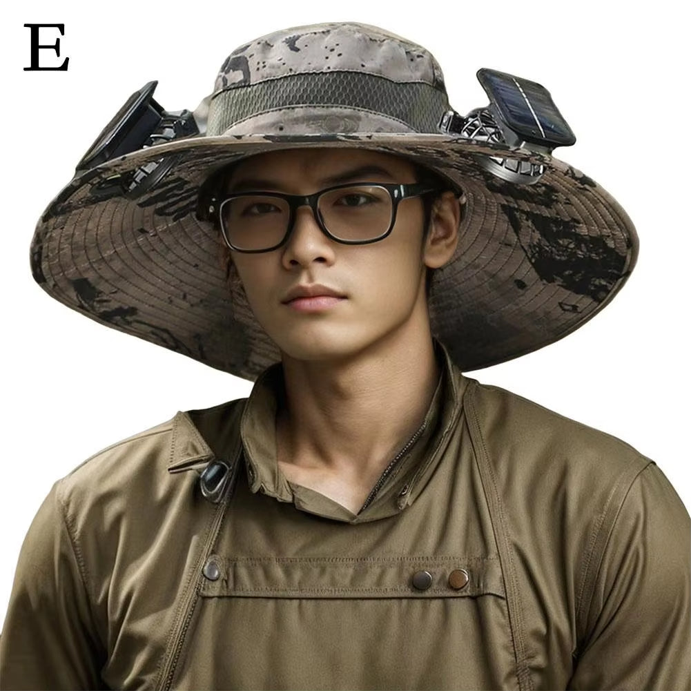 Solar hat fan