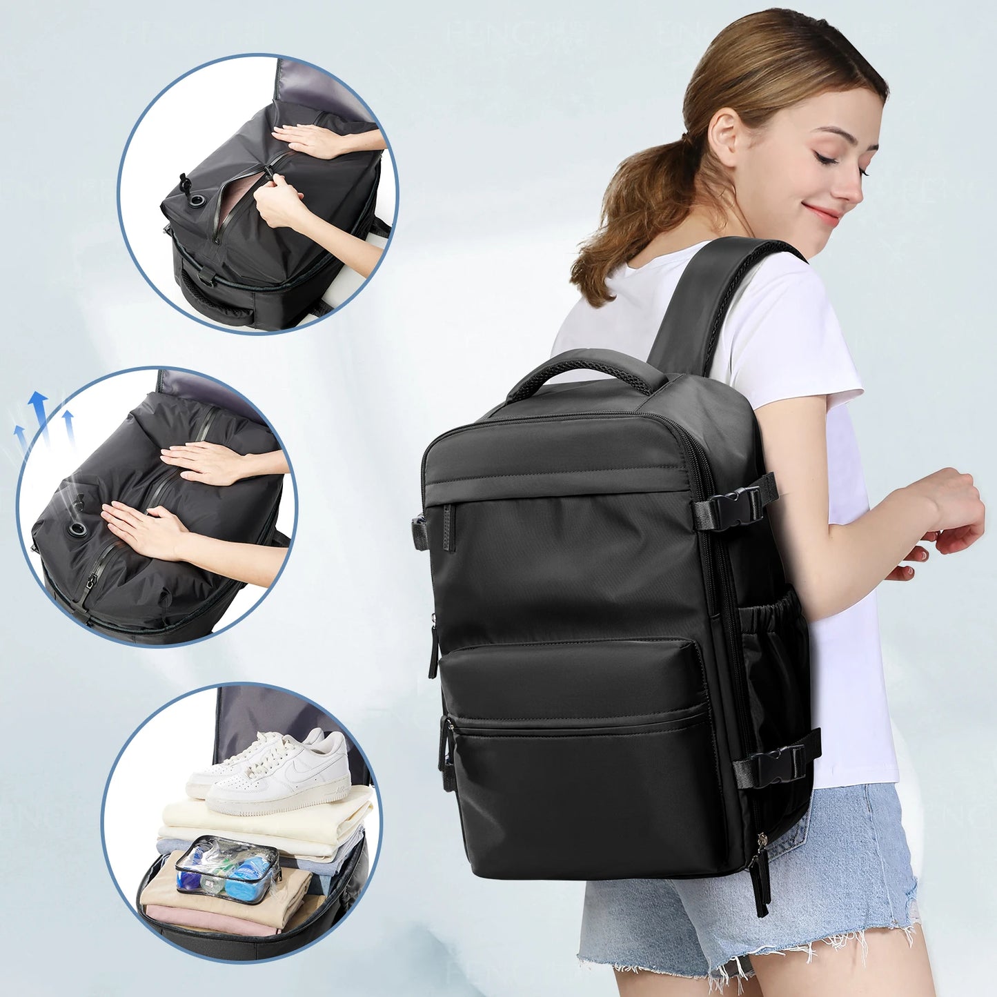 Vacuum compressed Backpack-vacuum pump included