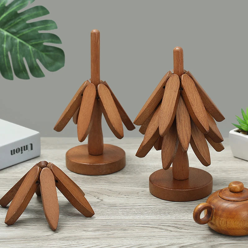 Tree Design Stand Wooden Trivets
