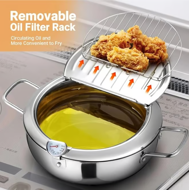 Stainless Steel Frying Pot