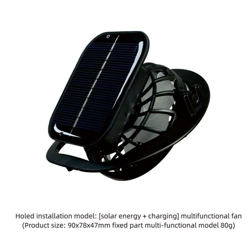 Solar hat fan