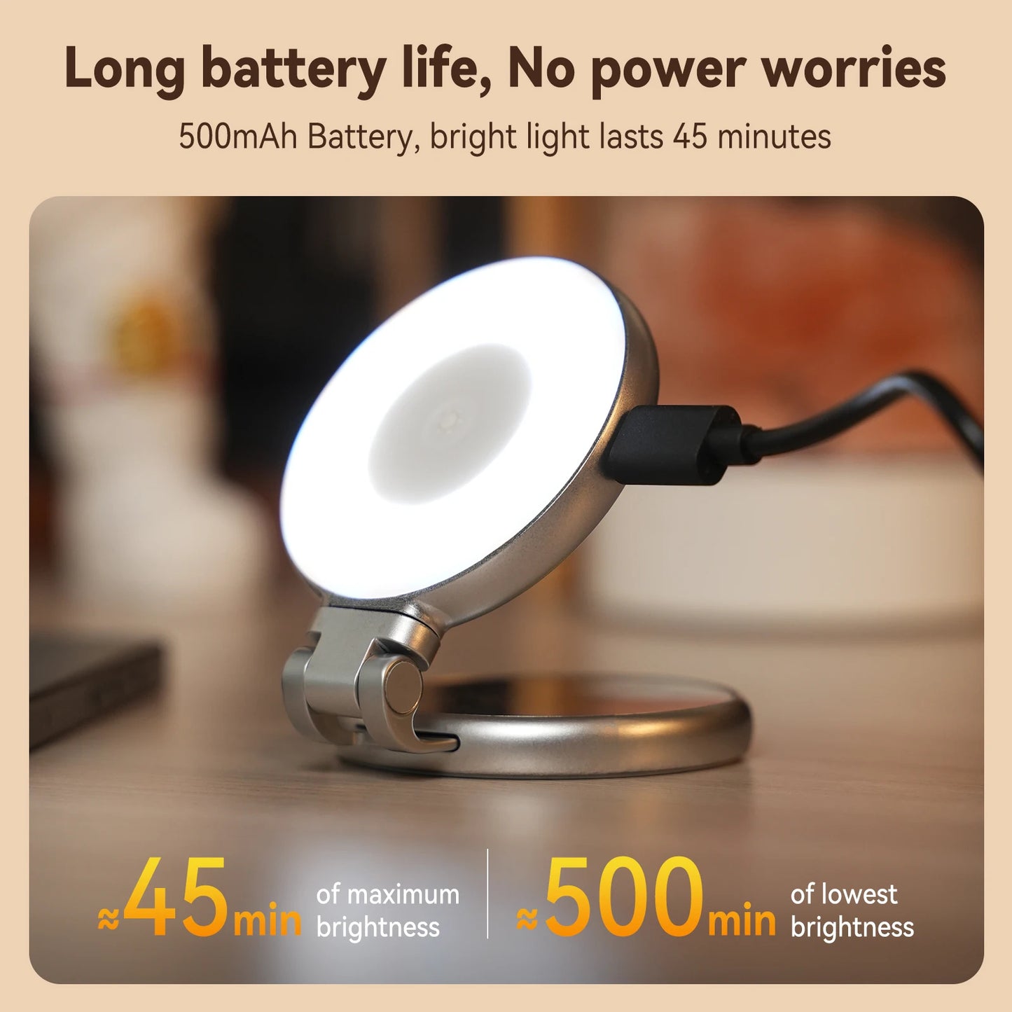 Magnetic selfie light