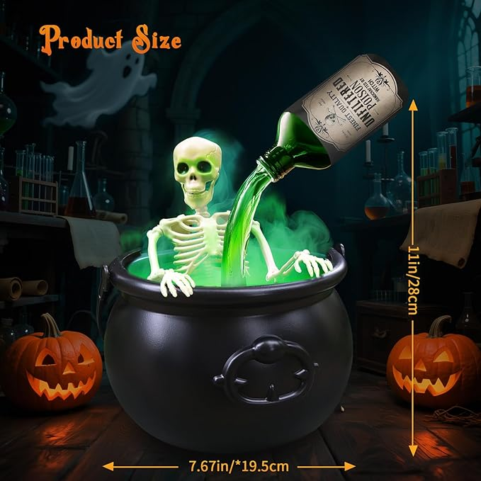Halloween skeleton magic pot