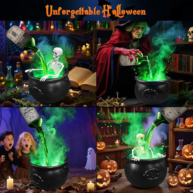 Halloween skeleton magic pot
