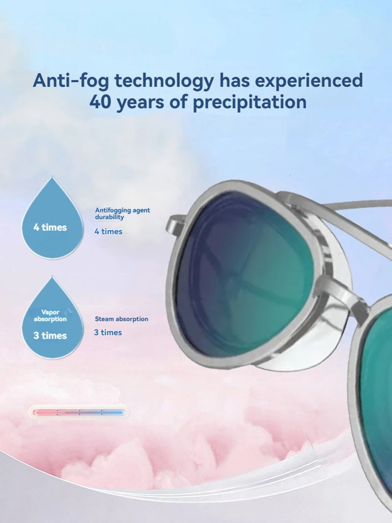 Aviator style swimming goggles