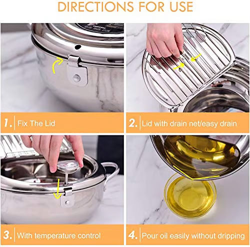 Stainless Steel Frying Pot