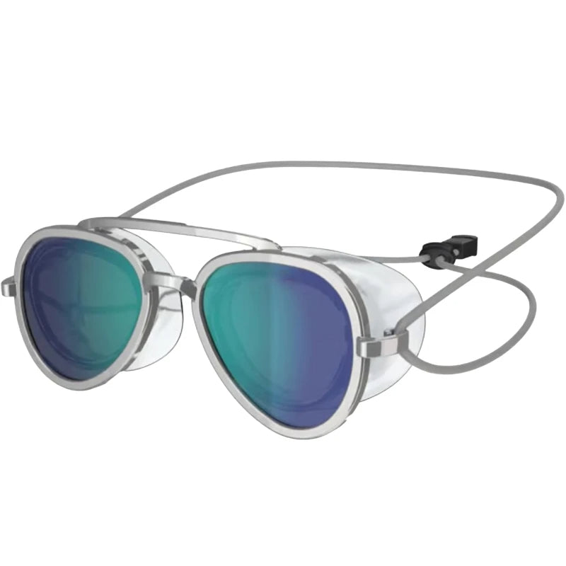 Aviator style swimming goggles