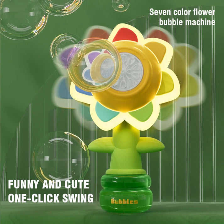Seven Color Sunflower Bubble Machine