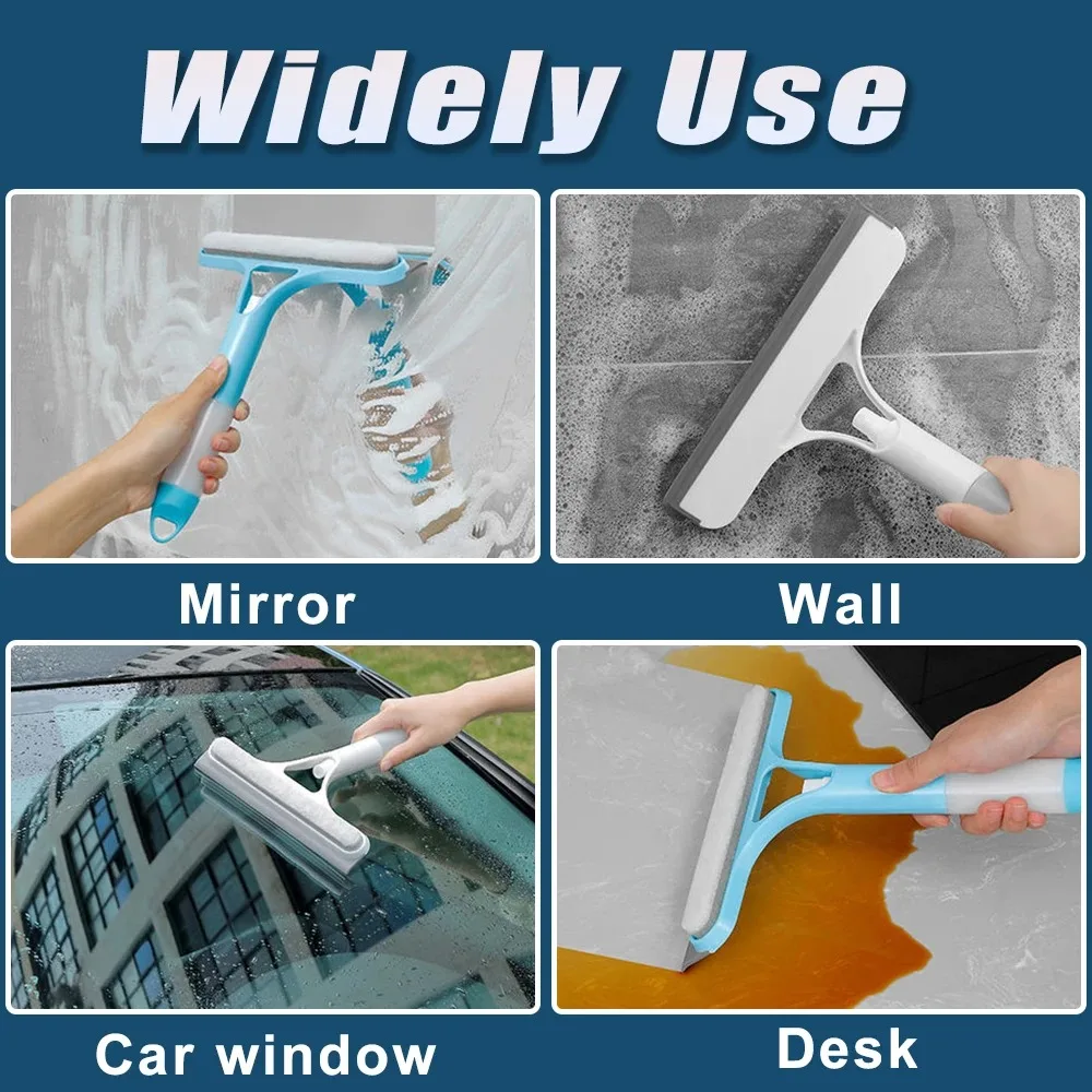 3 In 1 Glass Cleaning in built Spray Bottle and silicone wipe