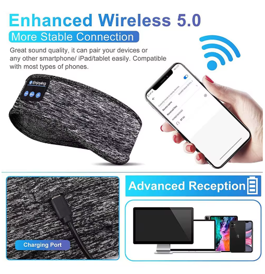 Sleeping band with wireless ear phones