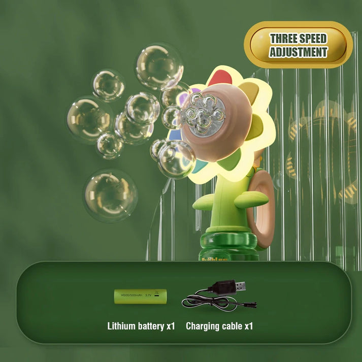 Seven Color Sunflower Bubble Machine