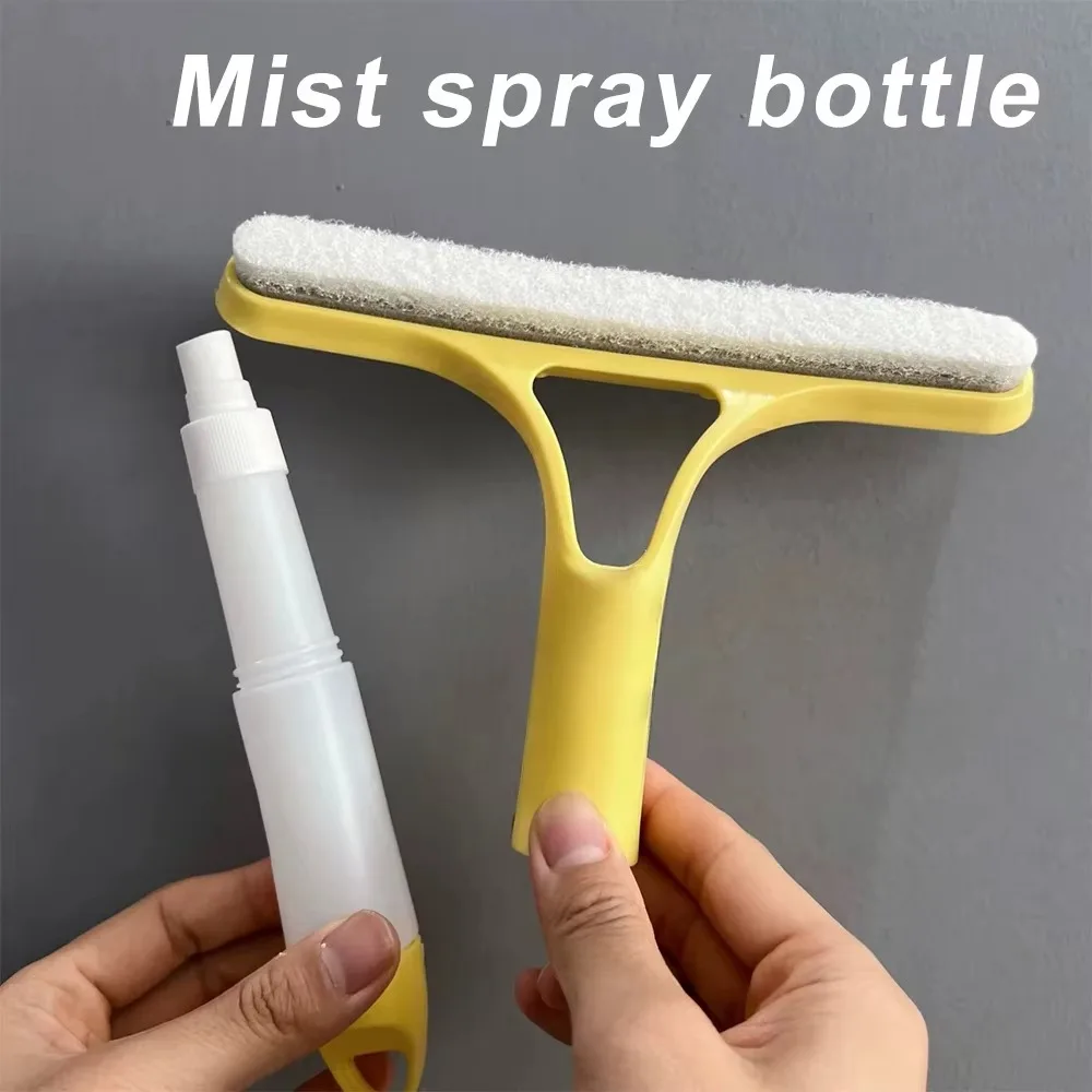 3 In 1 Glass Cleaning in built Spray Bottle and silicone wipe