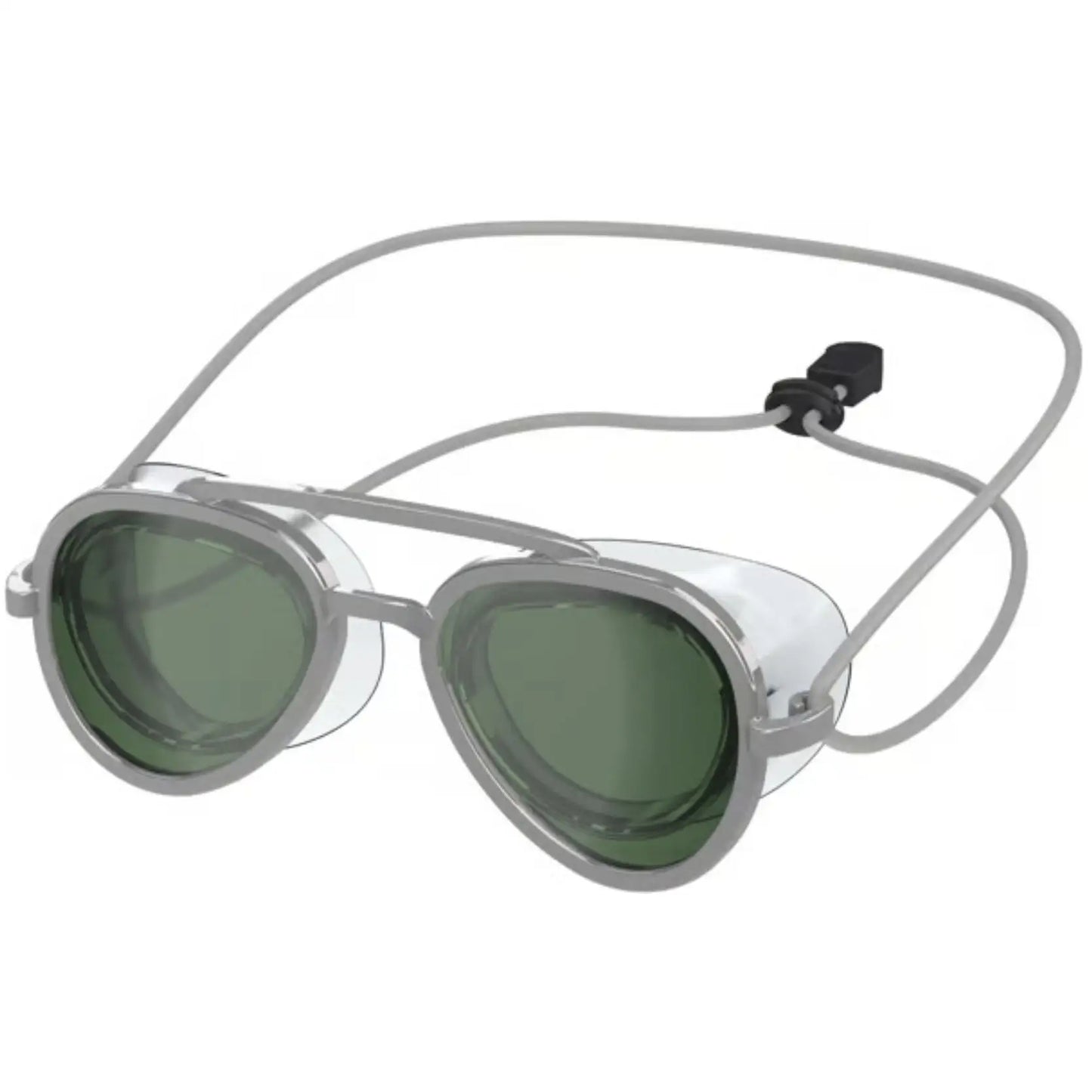 Aviator style swimming goggles