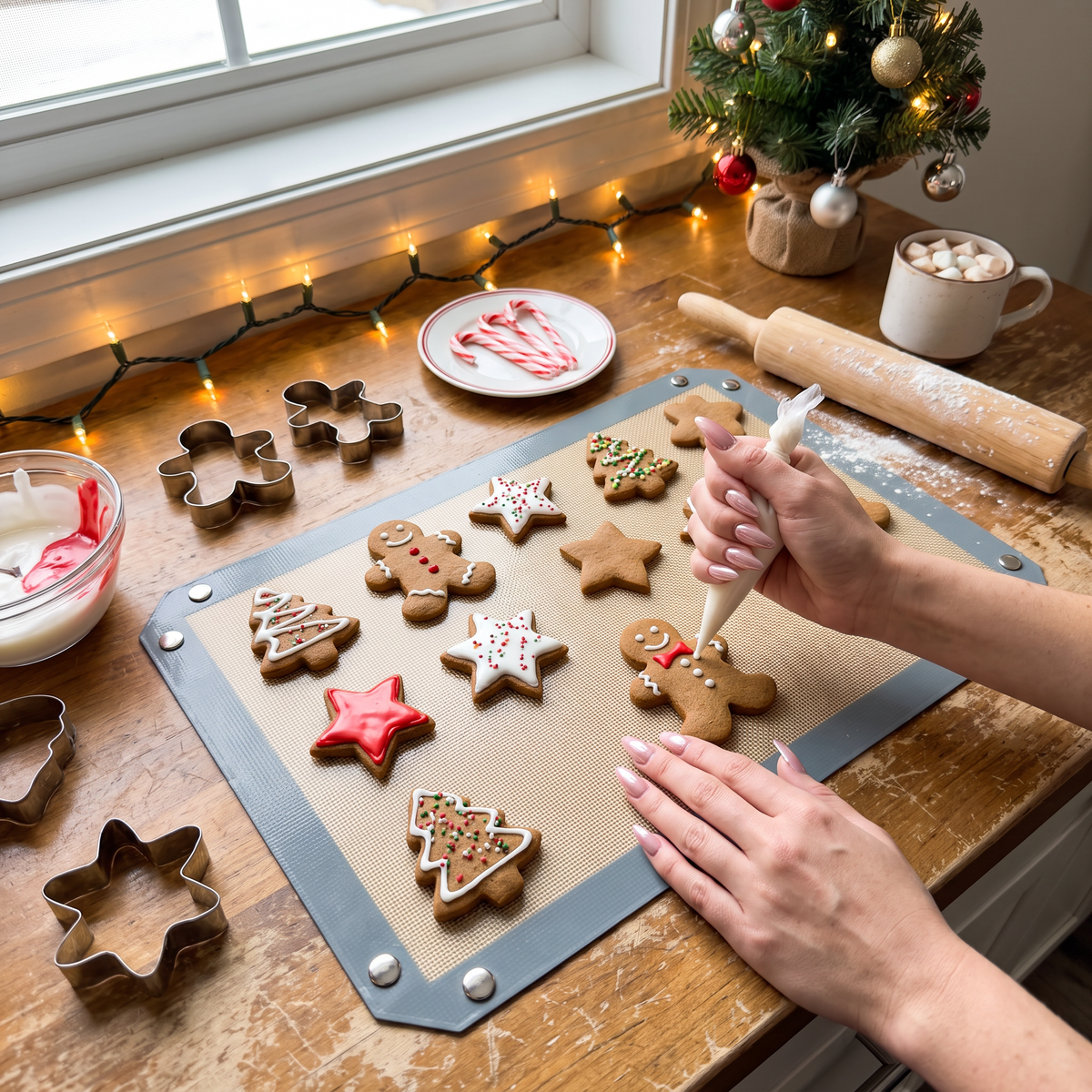 Snap-Corner Roasting Tray – Reusable Non-Stick Baking Mat