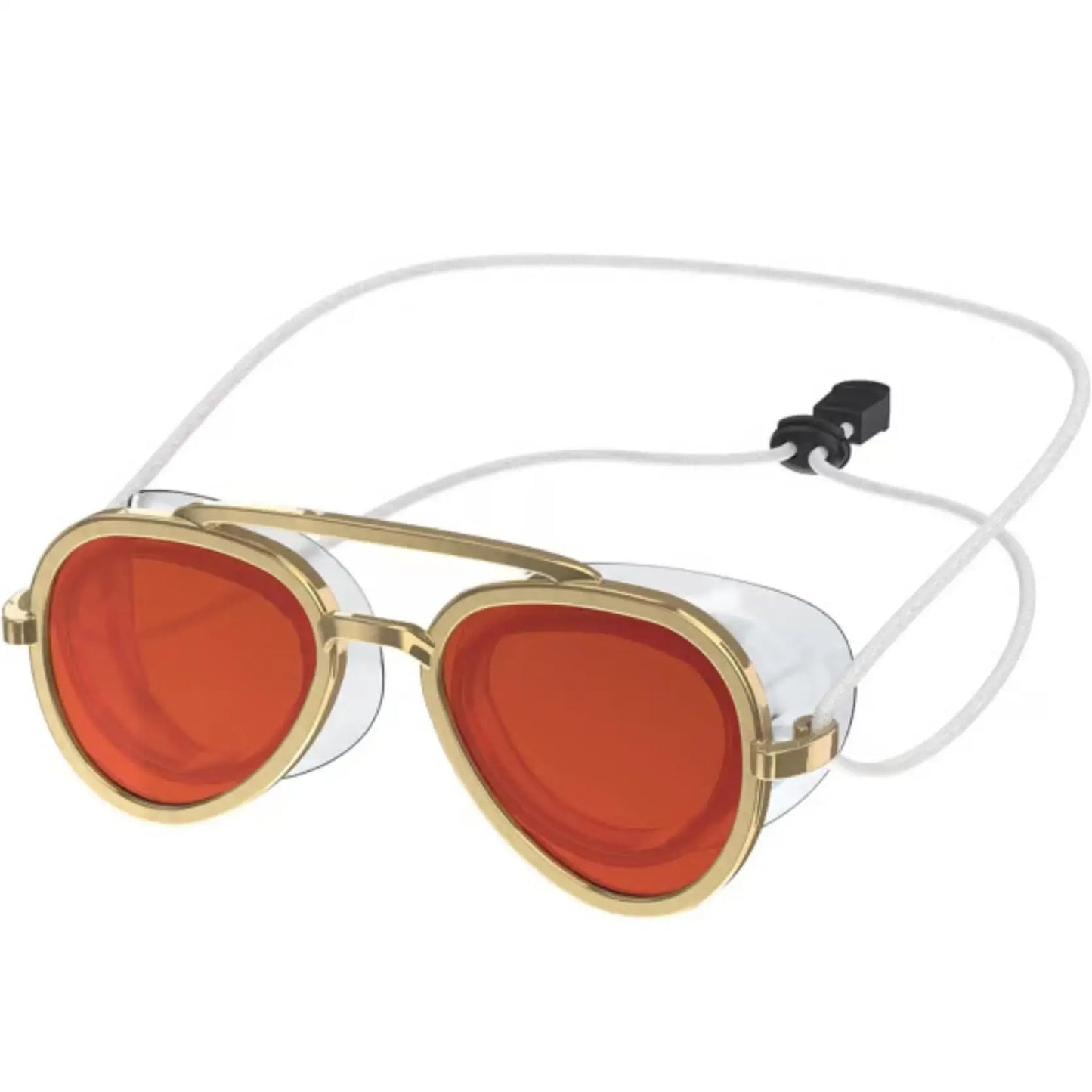 Aviator style swimming goggles