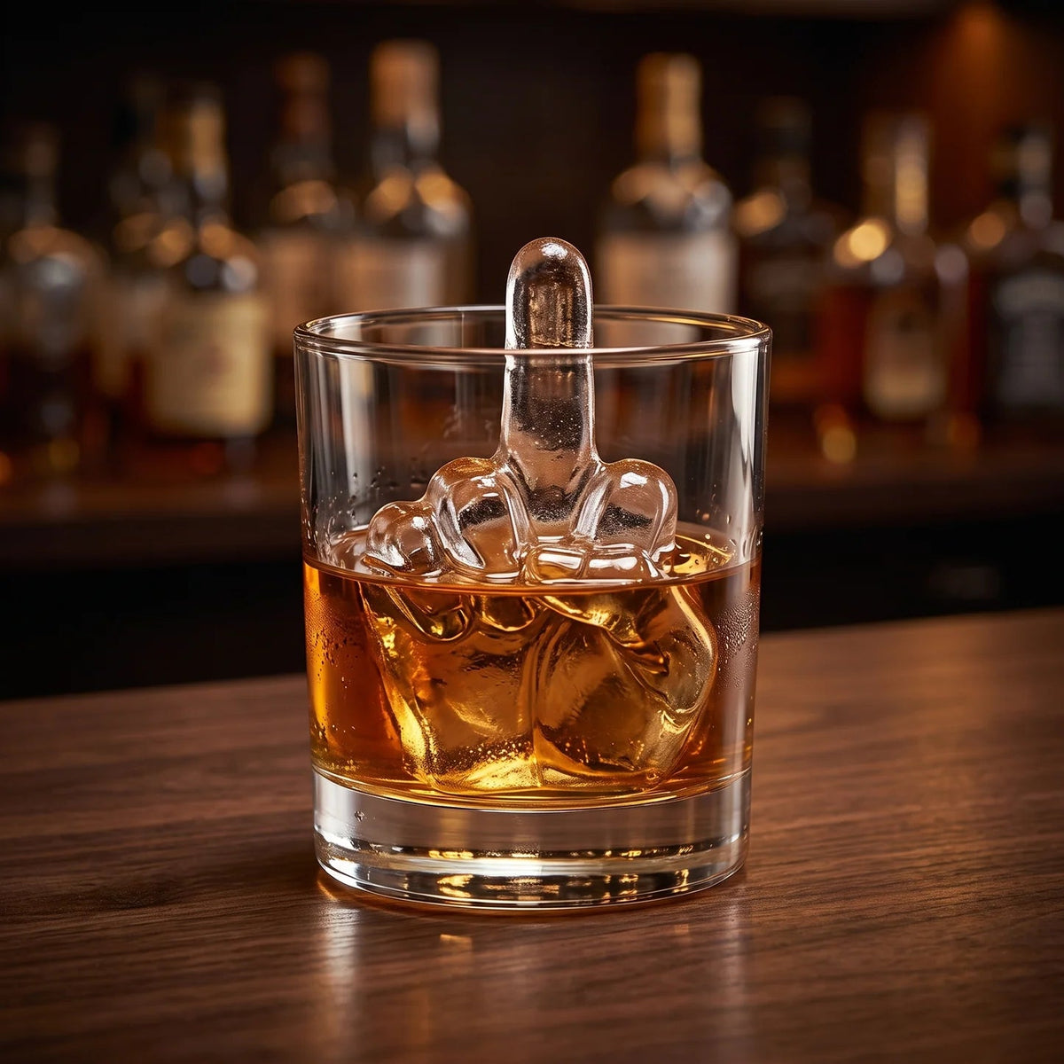 Middle Finger Ice Cube Mold – Funny Whiskey Gag Gift