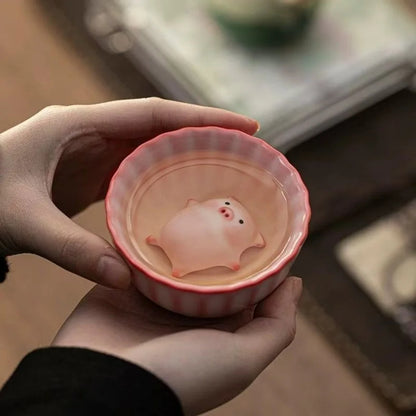 Piglet bubble cup set