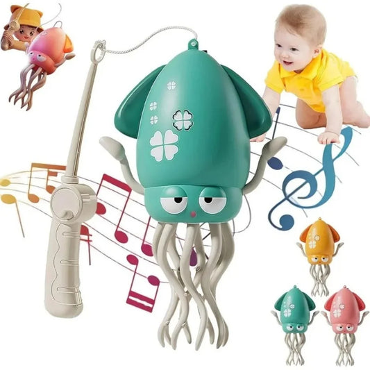 Dancing octopus with anti obstacle sensor