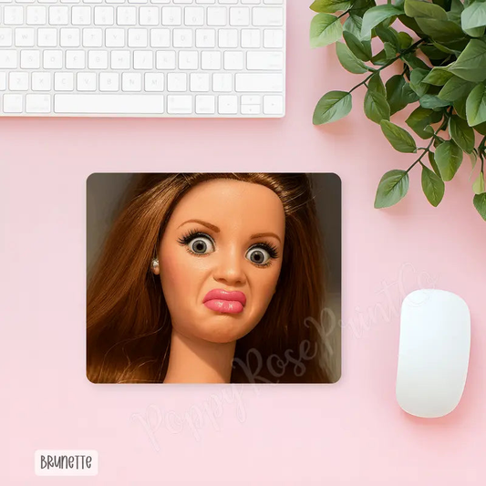 Funny face mouse pad