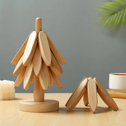 Tree Design Stand Wooden Trivets