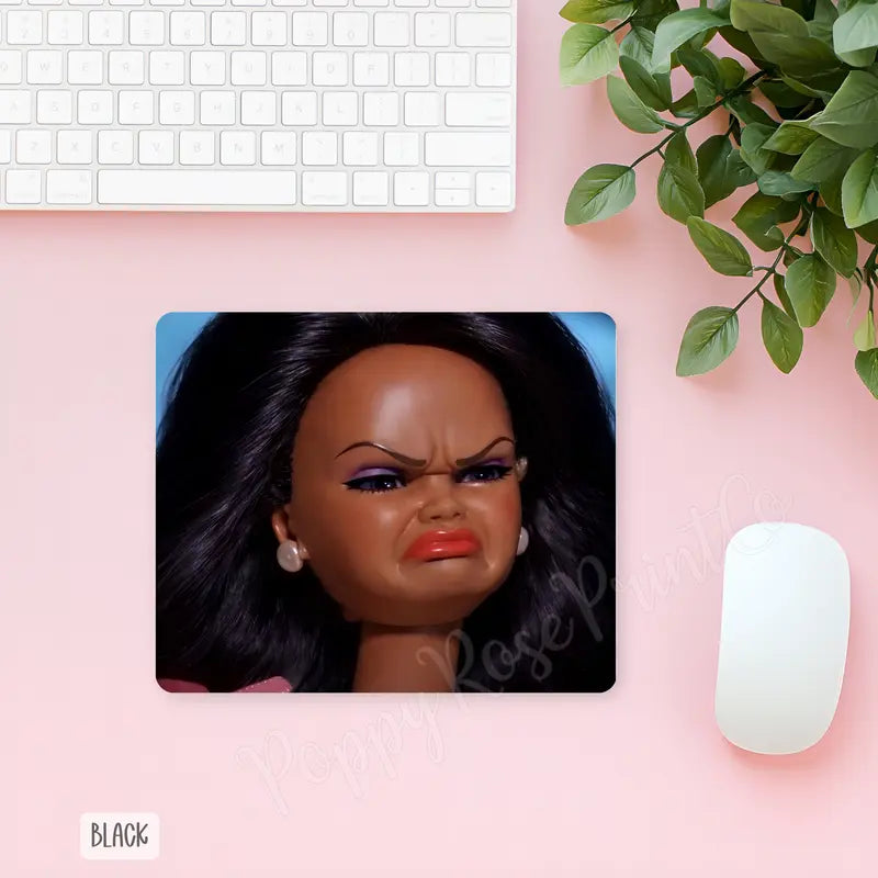 Funny face mouse pad
