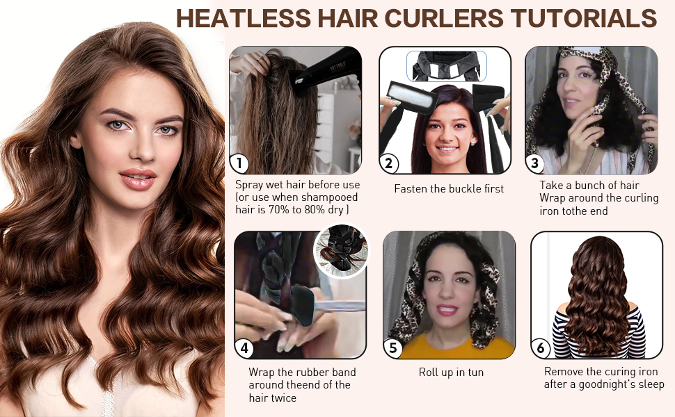 Heatless hair curling band