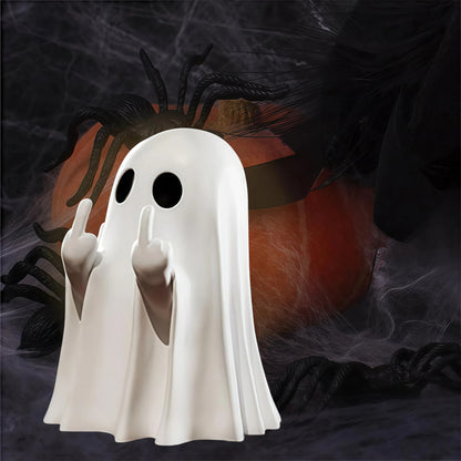 Cute Middle Finger Ghost Statue