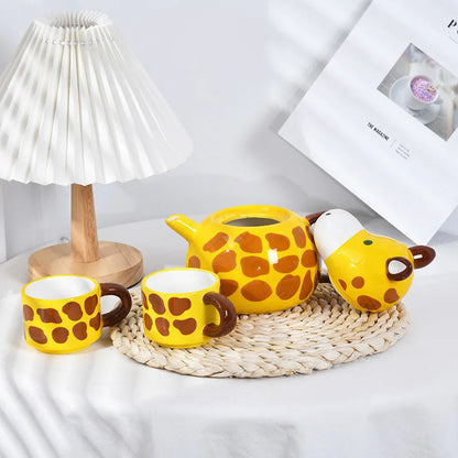 The Long Sip Set – Creative Giraffe Ceramic Mug & Pot Combo