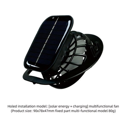 Solar hat fan
