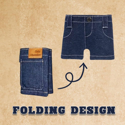 Mini jean wallet funny card holder