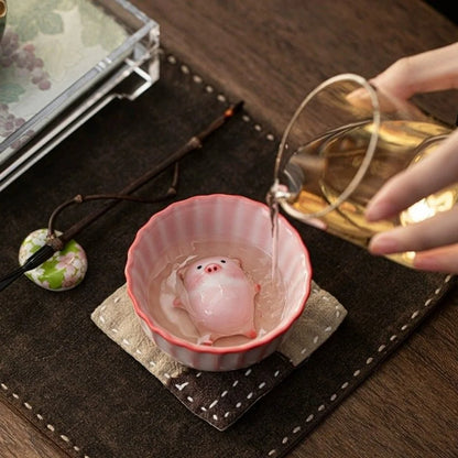 Piglet bubble cup set