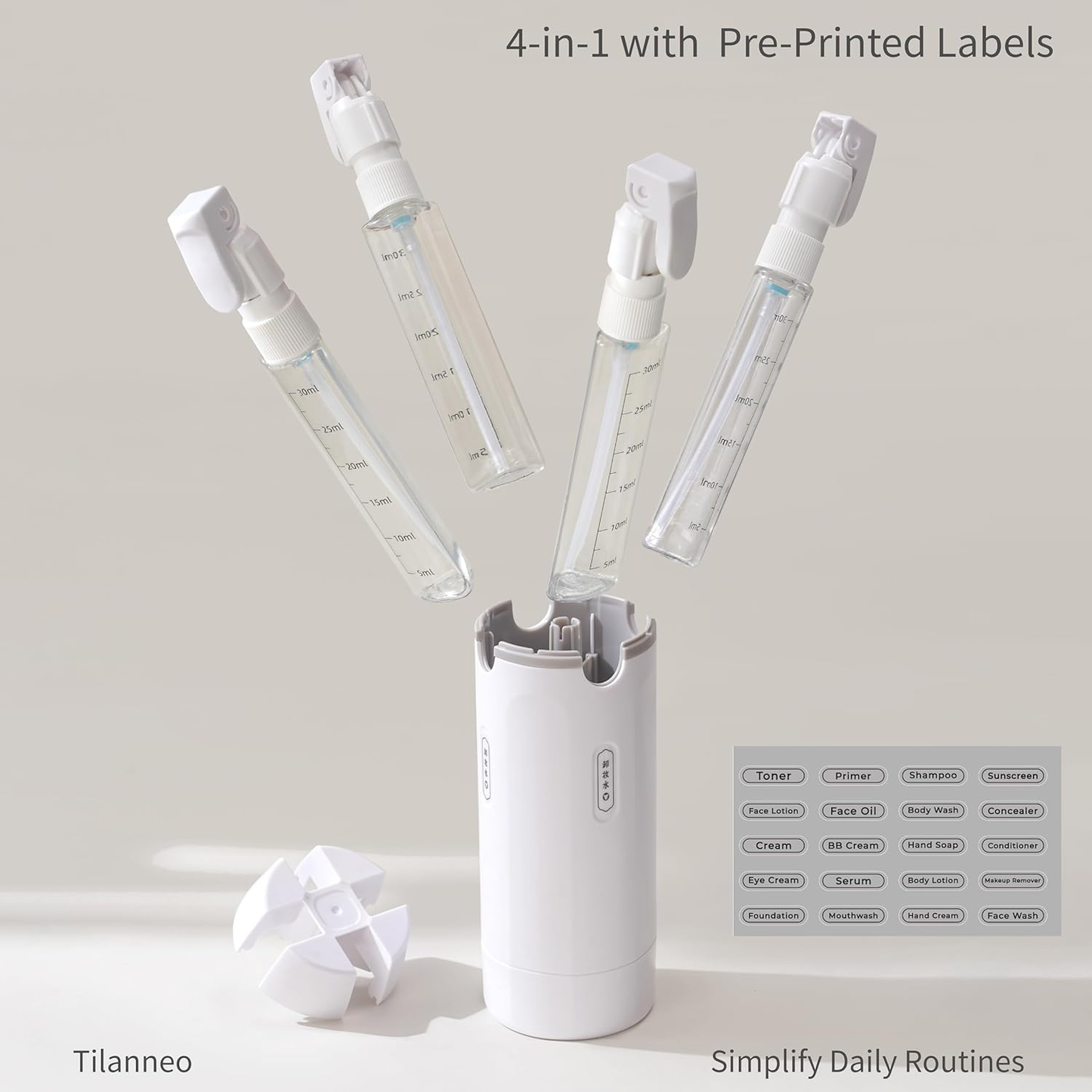 TravelFlow™ 4-in-1 TSA Liquid Dispenser