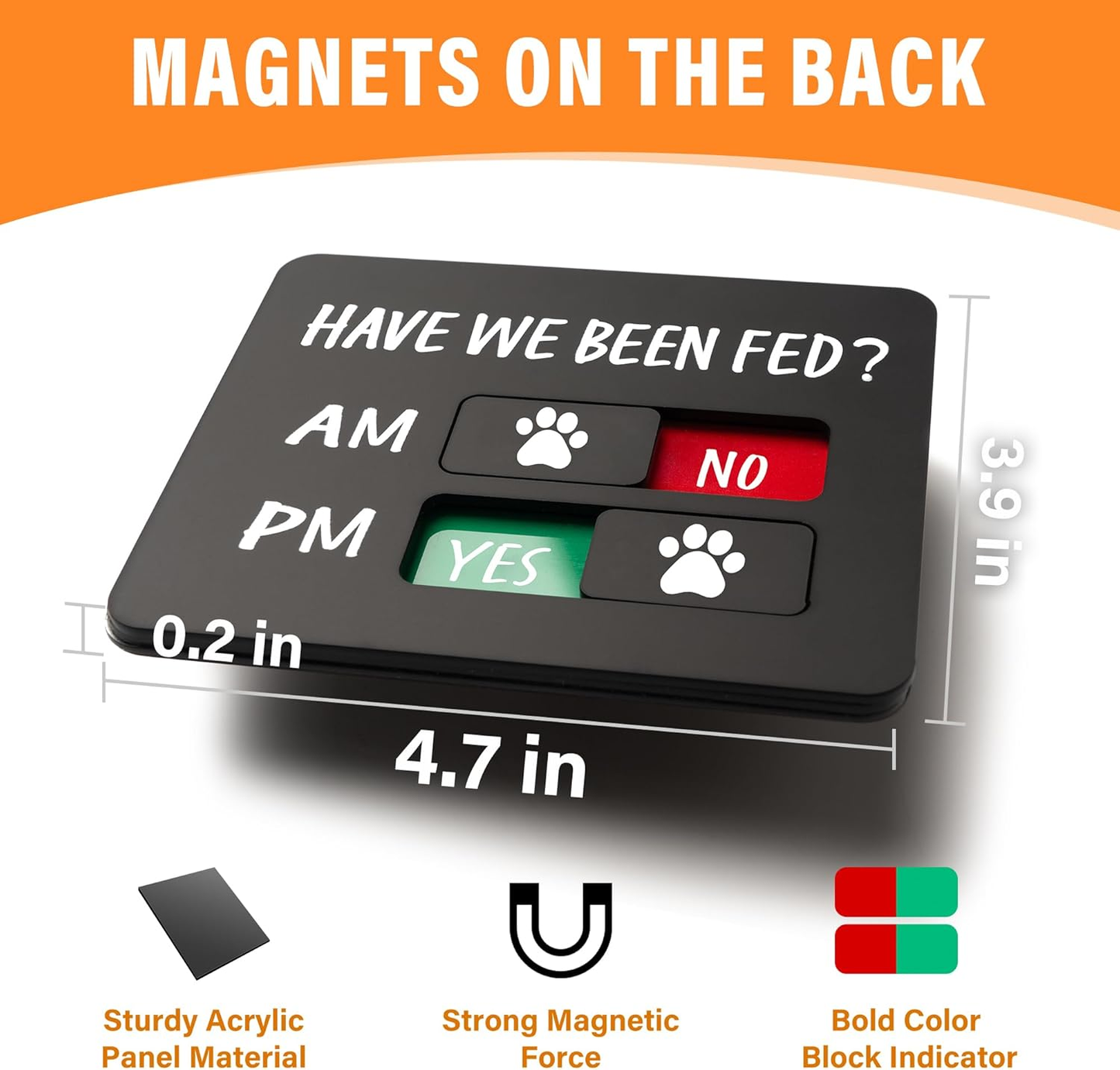 Magnetic Acrylic Dog Feeding Reminder