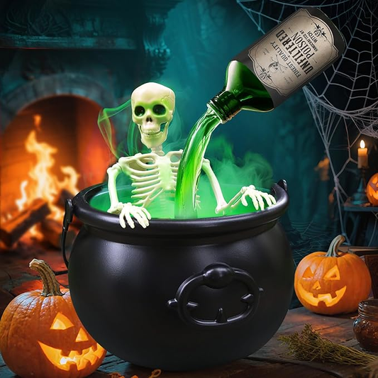 Halloween skeleton magic pot