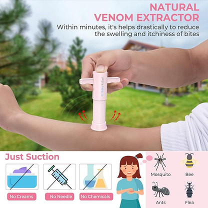 BUG BITE  Suction Tool - Bug Bites and Bee/Wasp Stings, Natural Insect Bite Relief, Chemical Free