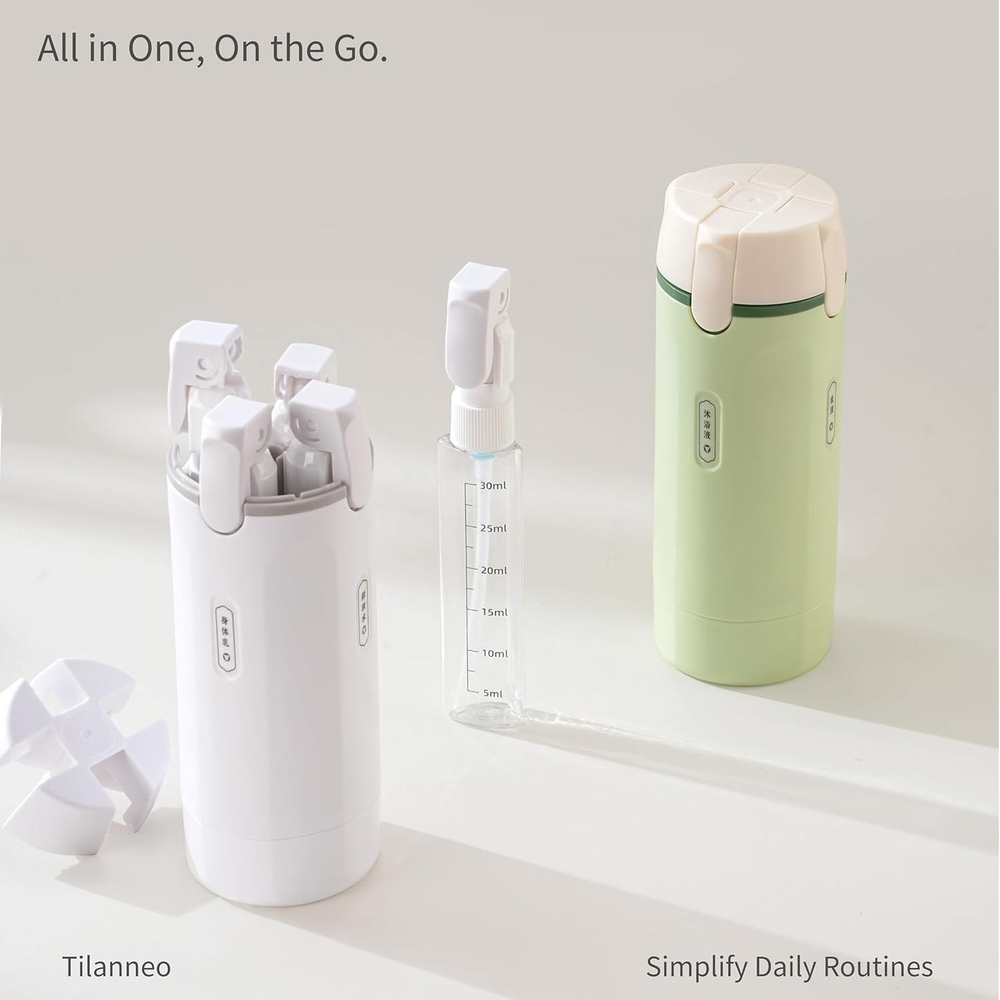 TravelFlow™ 4-in-1 TSA Liquid Dispenser