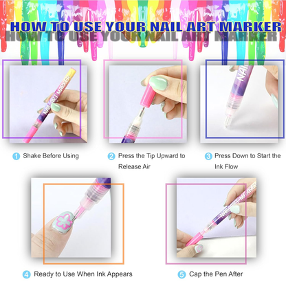 Nail art pen 3D nail polish pens