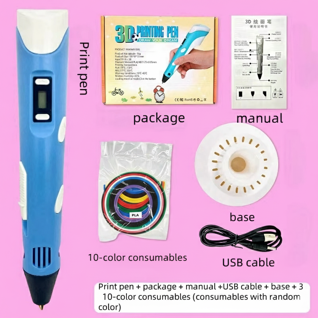 3-D pen DIY toy for girls and boys, christmas gift