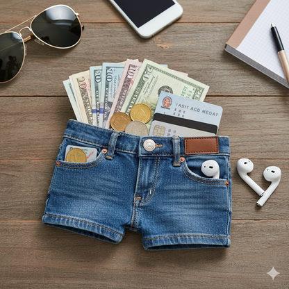 Mini jean wallet funny card holder