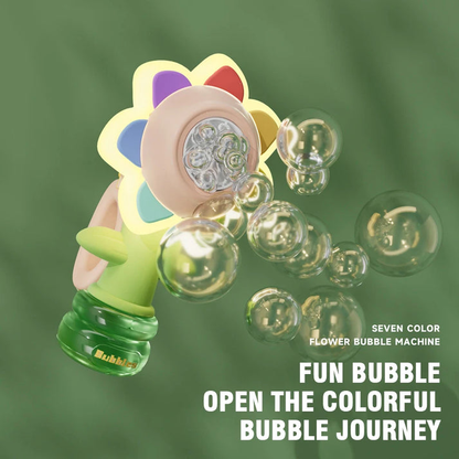 Seven Color Sunflower Bubble Machine