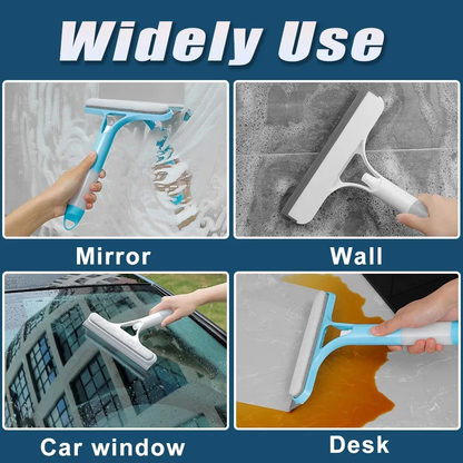 3 In 1 Glass Cleaning in built Spray Bottle and silicone wipe
