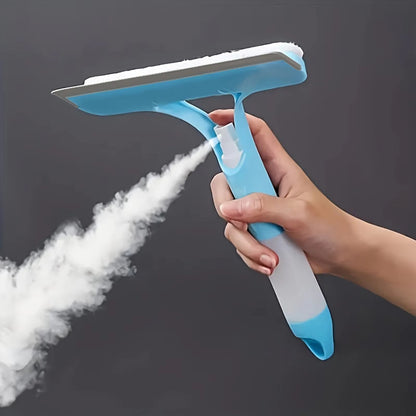 3 In 1 Glass Cleaning in built Spray Bottle and silicone wipe