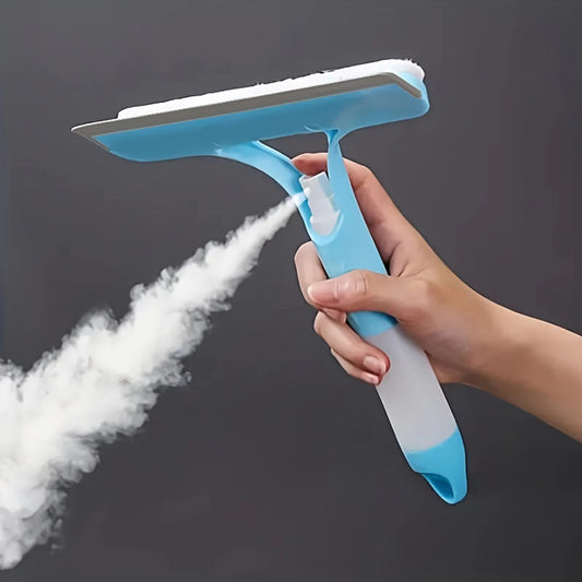 3 In 1 Glass Cleaning in built Spray Bottle and silicone wipe