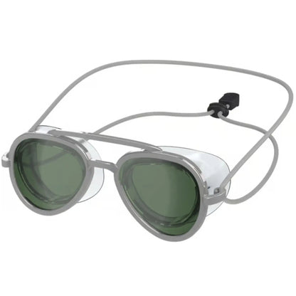 Aviator style swimming goggles